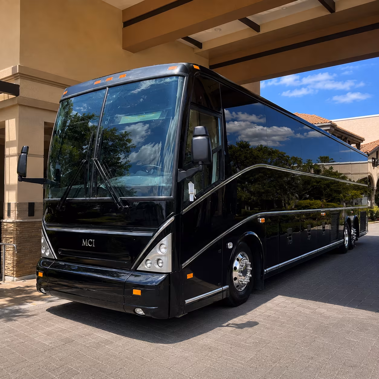 abilene charter bus rental exterior