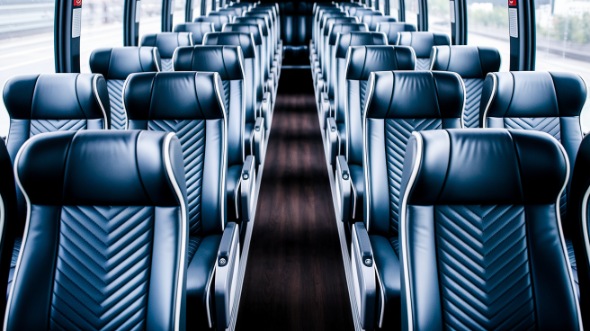 55 passenger charter bus inside san angelo
