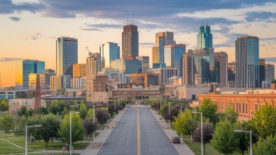 south of downtown